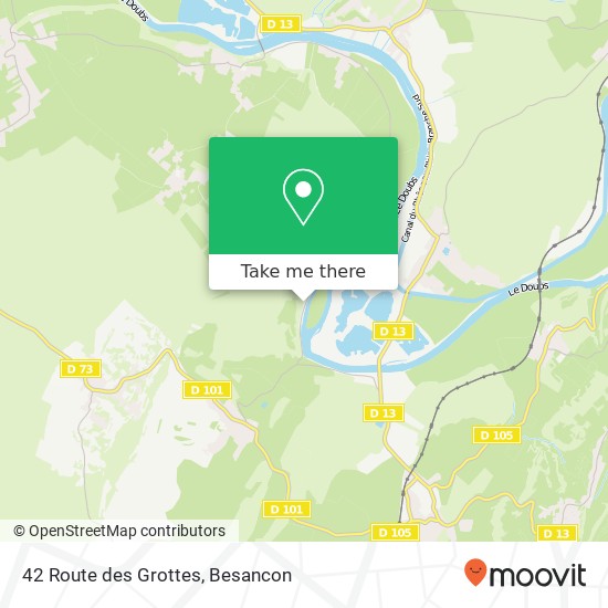 Mapa 42 Route des Grottes