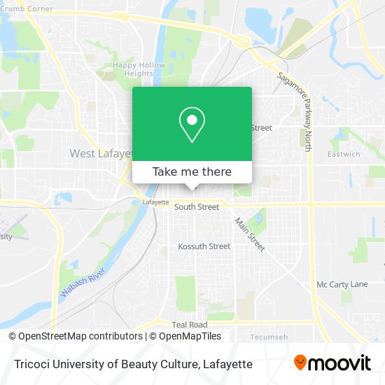 Tricoci University of Beauty Culture map