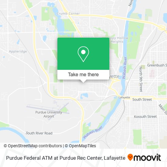 Mapa de Purdue Federal ATM at Purdue Rec Center