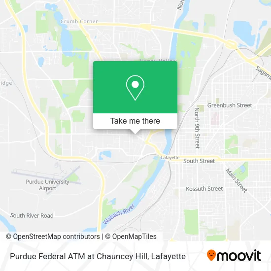 Purdue Federal ATM at Chauncey Hill map