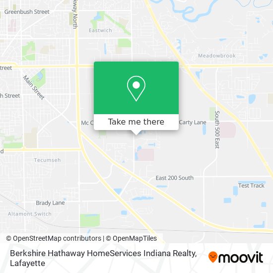 Mapa de Berkshire Hathaway HomeServices Indiana Realty
