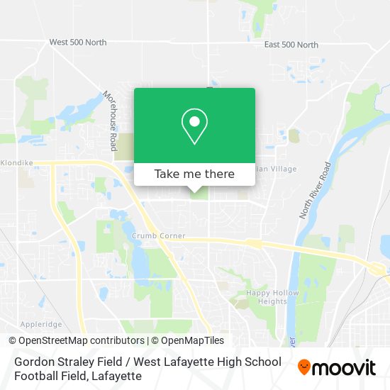 Mapa de Gordon Straley Field / West Lafayette High School Football Field