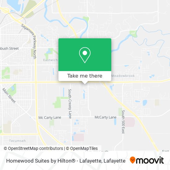 Mapa de Homewood Suites by Hilton® - Lafayette