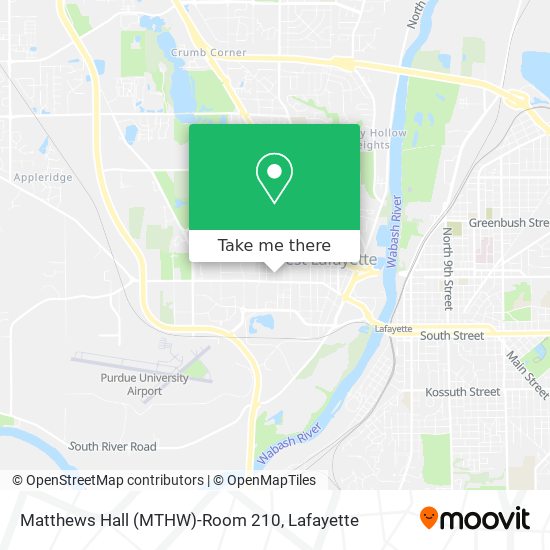 Matthews Hall (MTHW)-Room 210 map