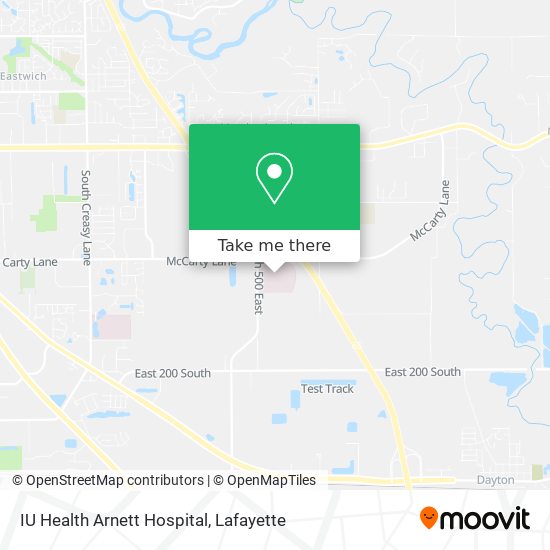 IU Health Arnett Hospital map