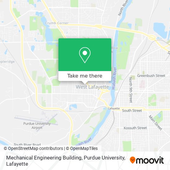 Mapa de Mechanical Engineering Building, Purdue University