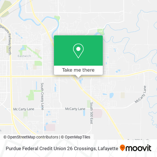 Purdue Federal Credit Union 26 Crossings map