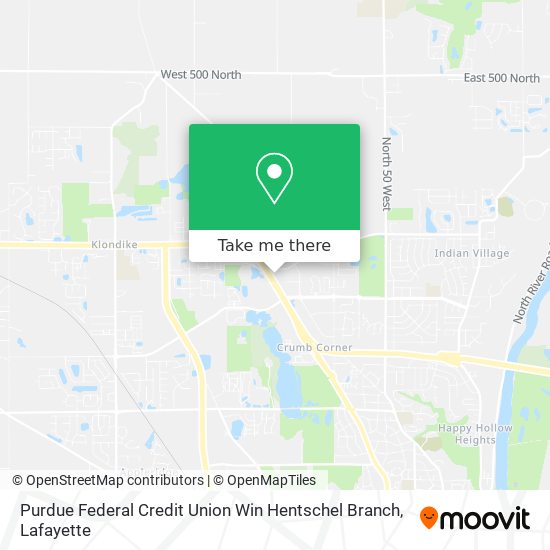 Mapa de Purdue Federal Credit Union Win Hentschel Branch