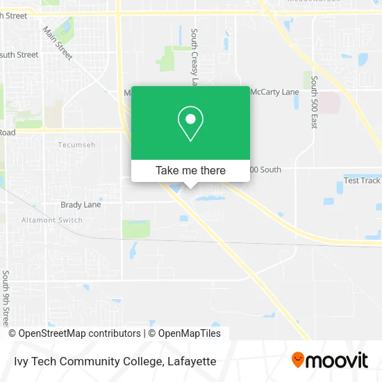 Mapa de Ivy Tech Community College