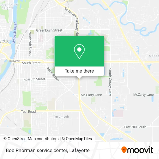 Mapa de Bob Rhorman service center