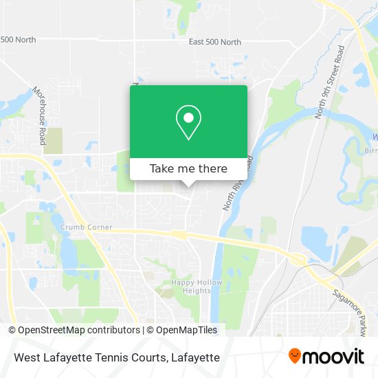Mapa de West Lafayette Tennis Courts