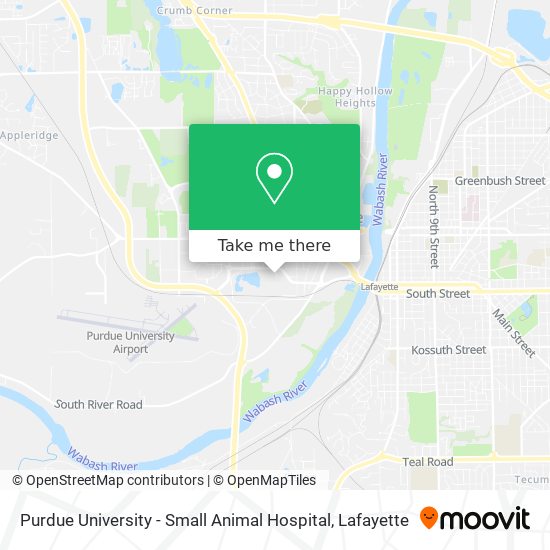 Purdue University - Small Animal Hospital map