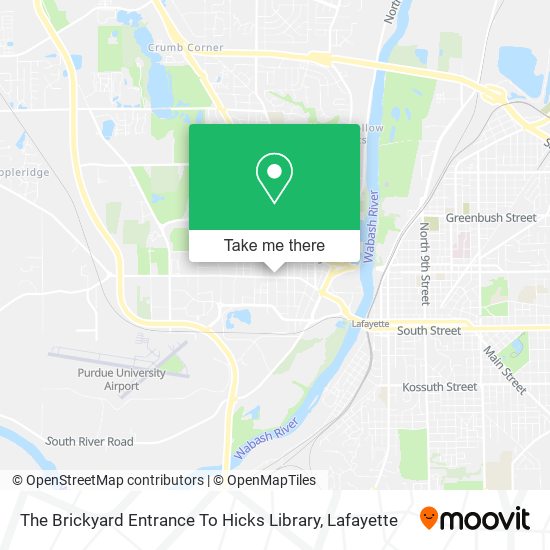 The Brickyard Entrance To Hicks Library map