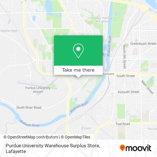 Mapa de Purdue University Warehouse Surplus Store