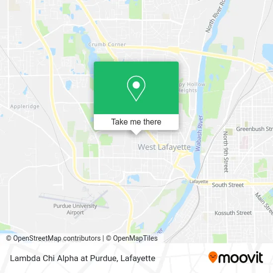 Lambda Chi Alpha at Purdue map