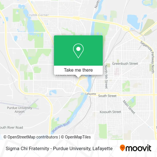 Sigma Chi Fraternity - Purdue University map