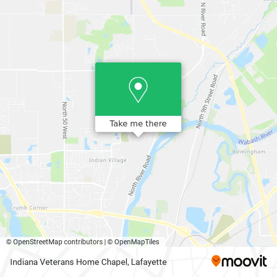 Indiana Veterans Home Chapel map