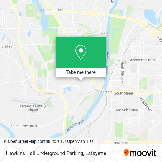 Hawkins Hall Underground Parking map