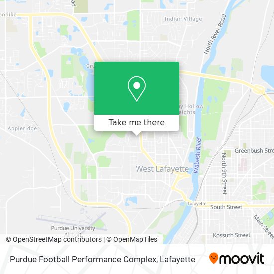 Purdue Football Performance Complex map