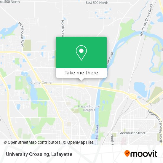 University Crossing map