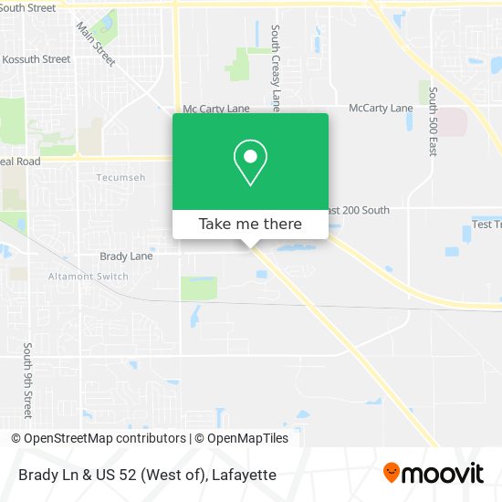 Mapa de Brady Ln & US 52 (West of)