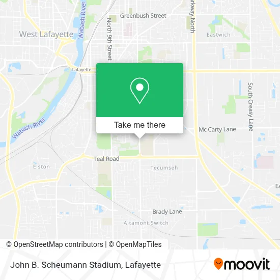 John B. Scheumann Stadium map