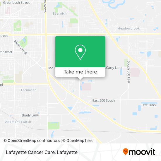 Lafayette Cancer Care map