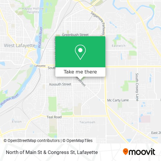 North of Main St & Congress St map