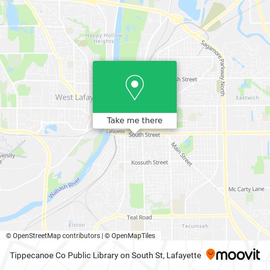 Mapa de Tippecanoe Co Public Library on South St