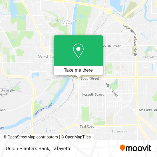 Mapa de Union Planters Bank