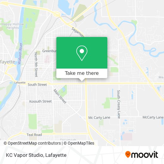 Mapa de KC Vapor Studio