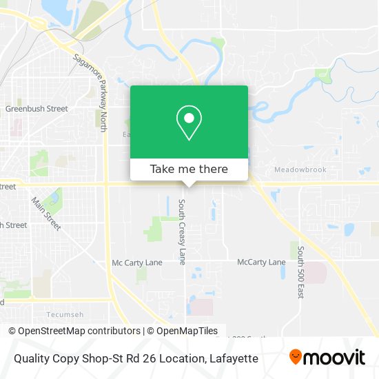 Quality Copy Shop-St Rd 26 Location map