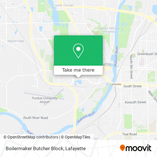Mapa de Boilermaker Butcher Block