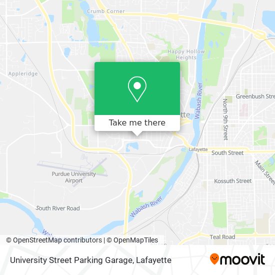 University Street Parking Garage map