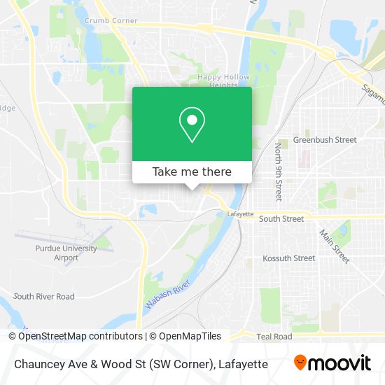 Chauncey Ave & Wood St (SW Corner) map
