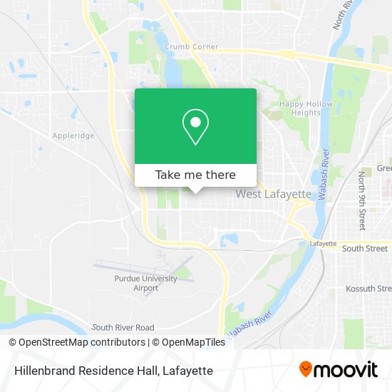 Hillenbrand Residence Hall map
