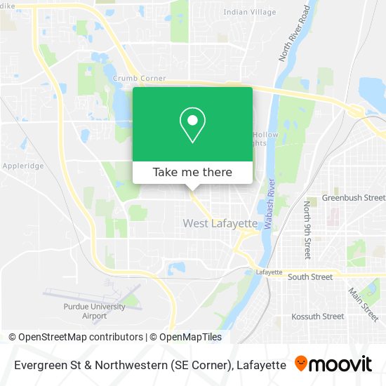 Evergreen St & Northwestern (SE Corner) map