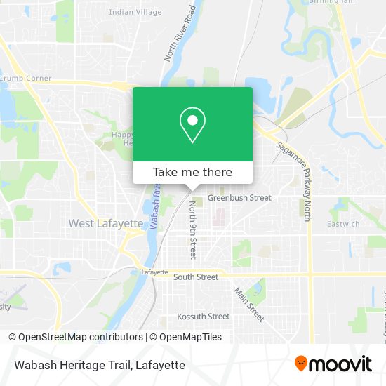 Mapa de Wabash Heritage Trail