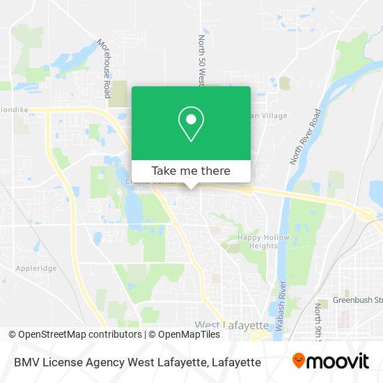 BMV License Agency West Lafayette map