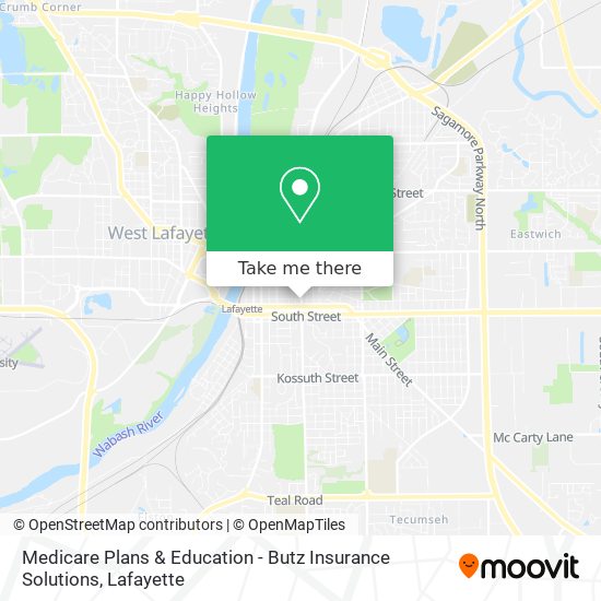 Medicare Plans & Education - Butz Insurance Solutions map