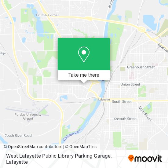 Mapa de West Lafayette Public Library Parking Garage