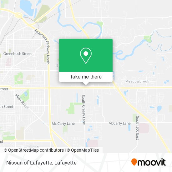 Nissan of Lafayette map