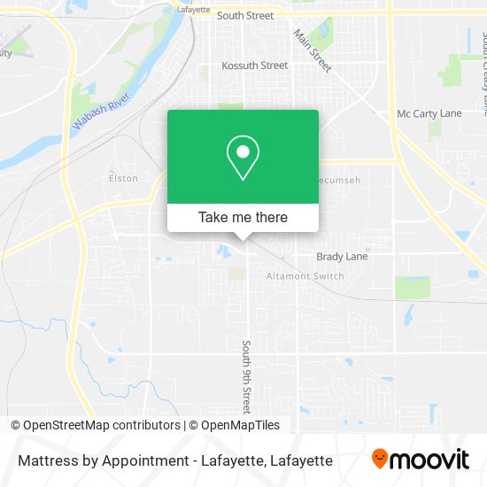 Mattress by Appointment - Lafayette map