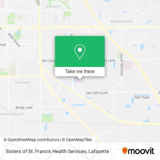 Sisters of St. Francis Health Services map