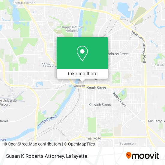 Susan K Roberts Attorney map