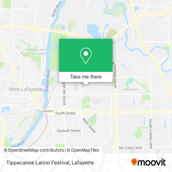 Mapa de Tippecanoe Latino Festival