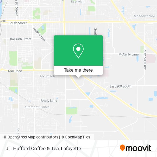 J L Hufford Coffee & Tea map