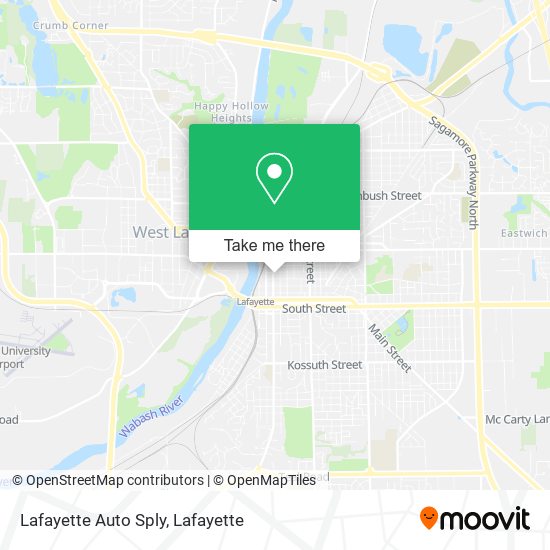 Mapa de Lafayette Auto Sply