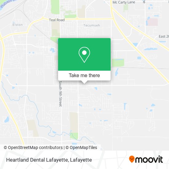 Heartland Dental Lafayette map