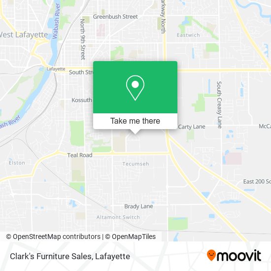 Clark's Furniture Sales map